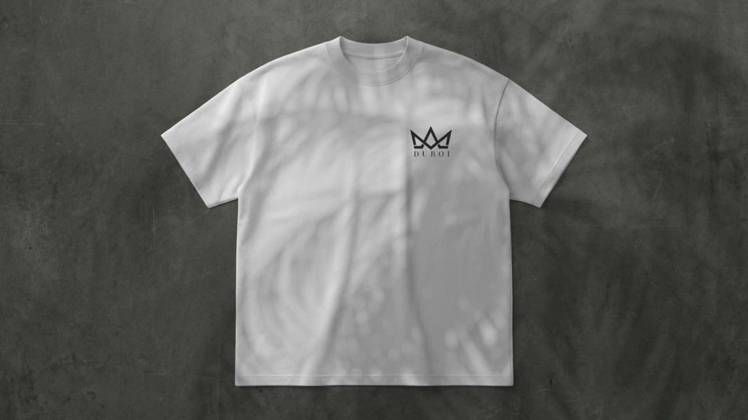 DuRoi Round Tee in White, front